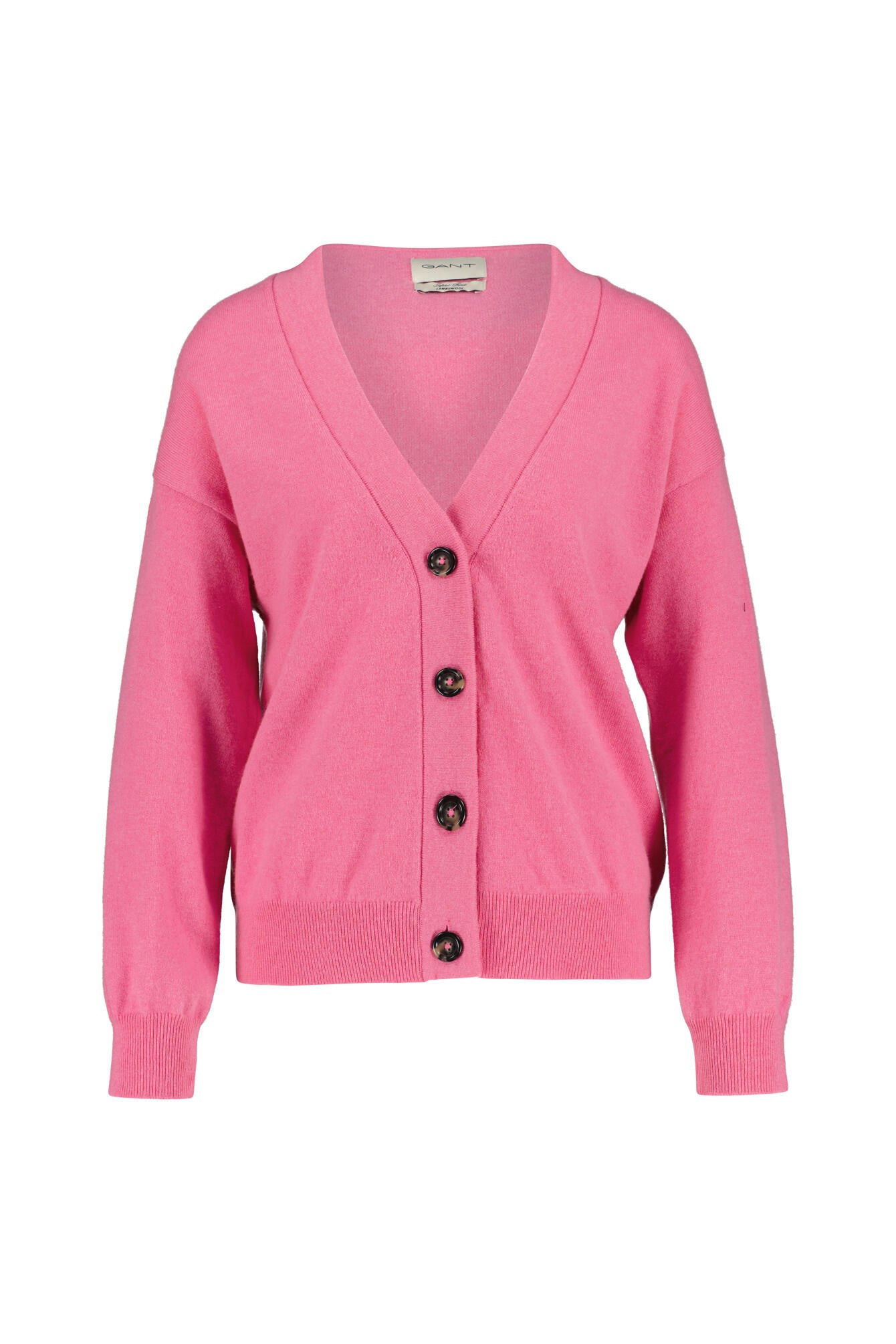 Cardigan aus Lammwolle - 669-CANDY PINK - Pink