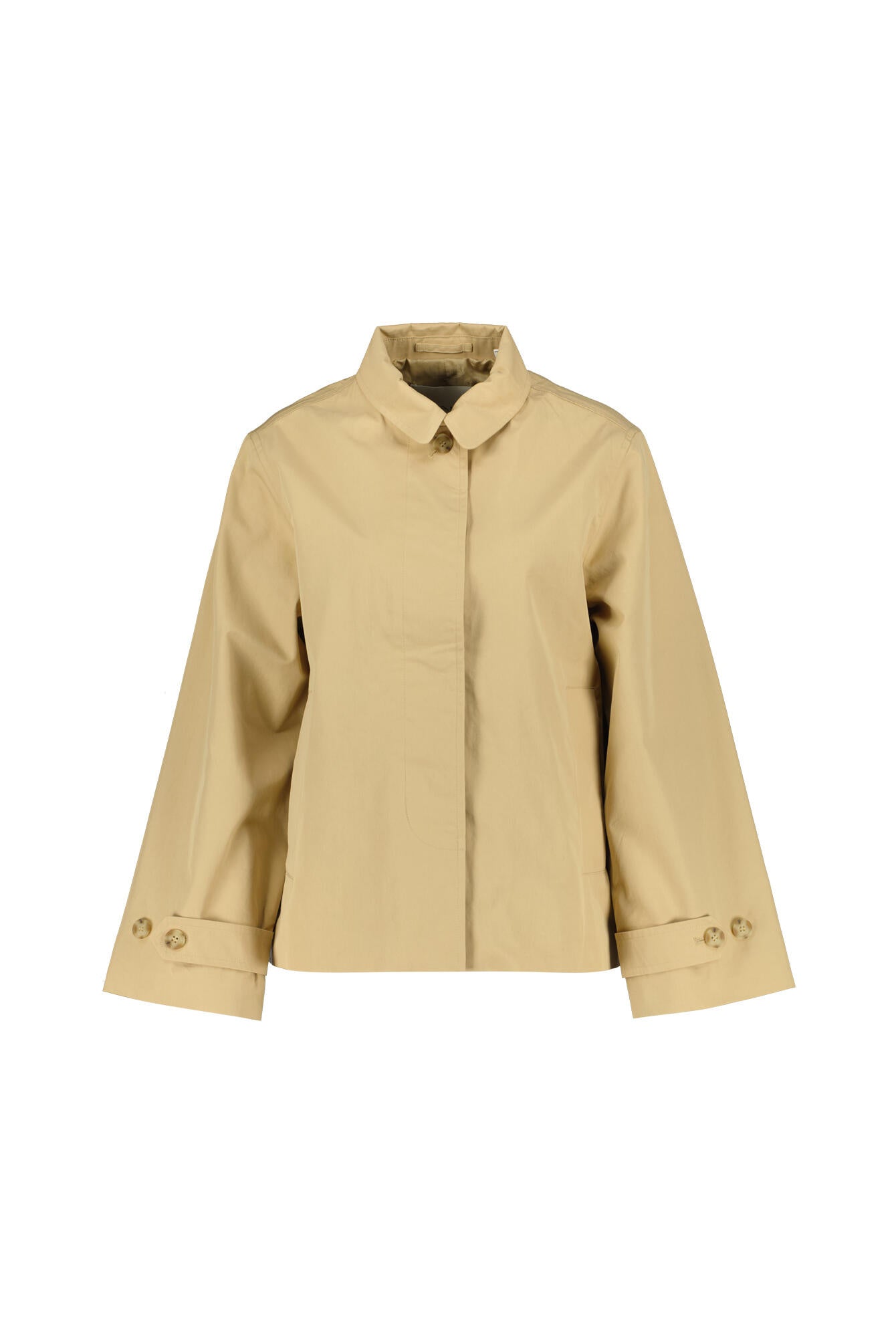 Kurzmantel aus Baumwolle - 232-OAK BEIGE - Beige