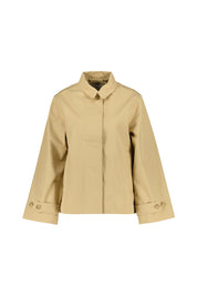 Kurzmantel aus Baumwolle - 232-OAK BEIGE - Beige