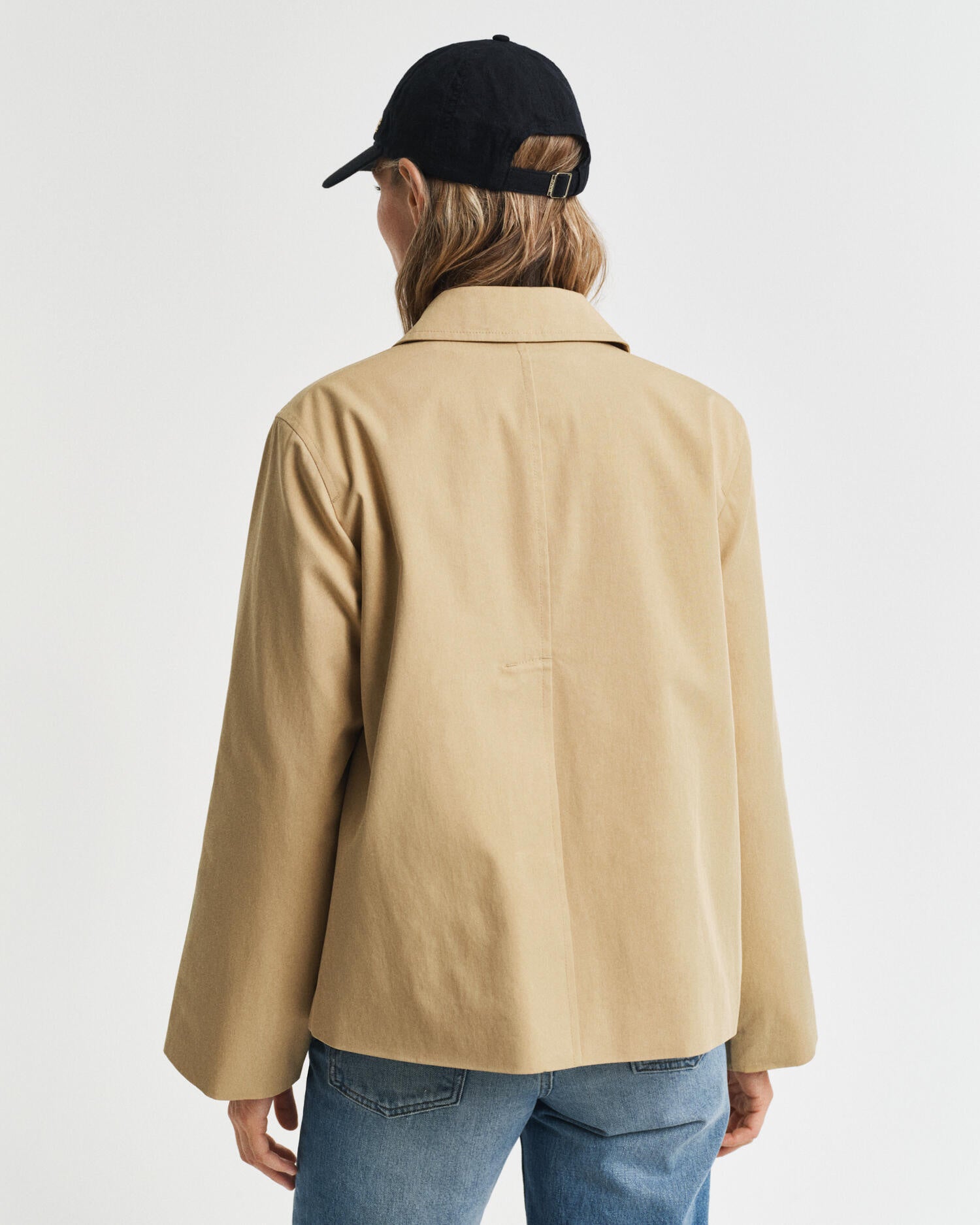 Kurzmantel aus Baumwolle - 232-OAK BEIGE - Beige