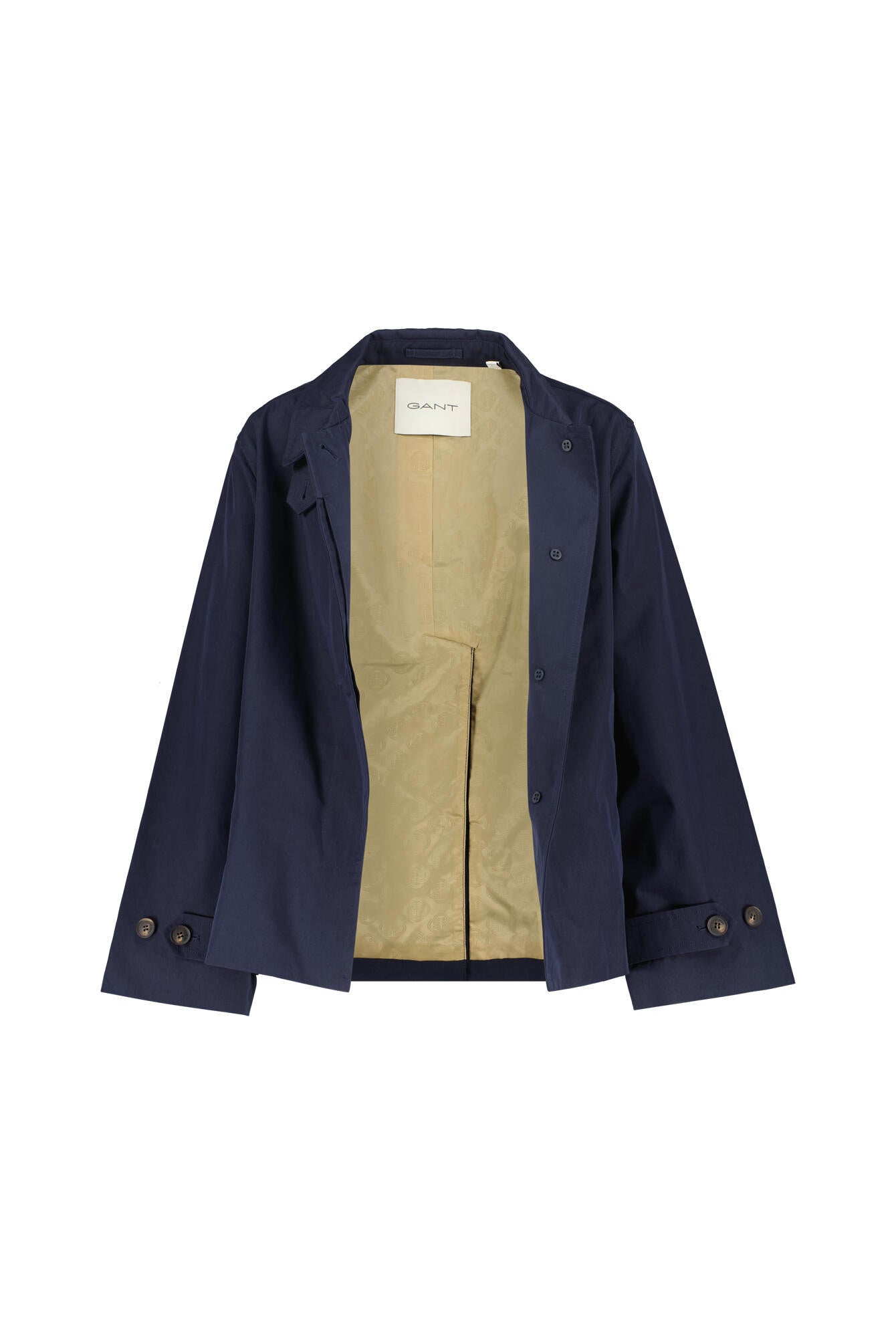 Kurzmantel aus Baumwolle - 433-EVENING BLUE - Blau