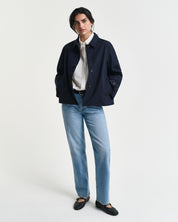 Kurzmantel aus Baumwolle - 433-EVENING BLUE - Blau