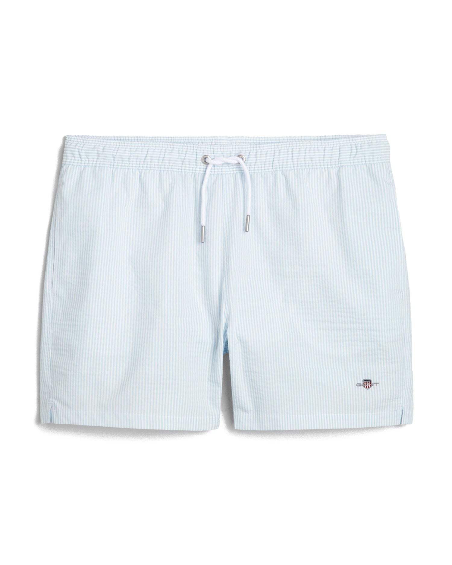 Badeshorts aus Seersucker - 457-FRESH BLUE - Blau