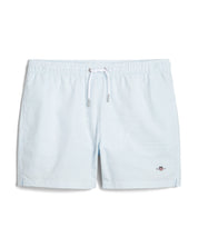 Badeshorts aus Seersucker - 457-FRESH BLUE - Blau