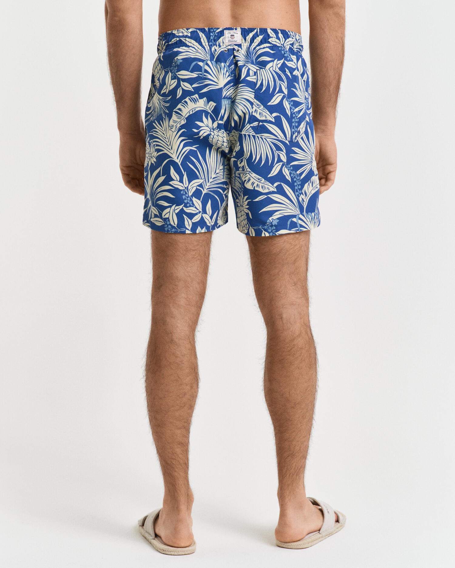 Badeshorts mit Tropical-Print - 407-RICH BLUE - Blau