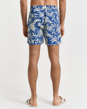 Badeshorts mit Tropical-Print - 407-RICH BLUE - Blau