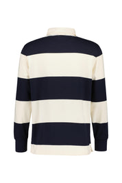 Sweatshirt gestreift aus Baumwolle - 433-EVENING BLUE - Blau