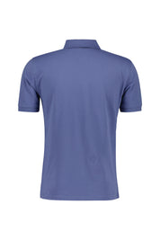 Poloshirt aus Baumwolle - 401-DUSTY NAVY - Blau