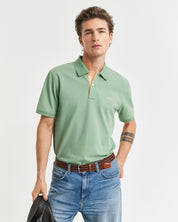 Poloshirt aus Baumwolle - 362-KALAMATA GREEN - Grün