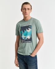 T-Shirt aus Baumwolle - 362-KALAMATA GREEN - Grün