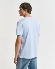 T-Shirt aus Baumwolle - 457-FRESH BLUE - Blau
