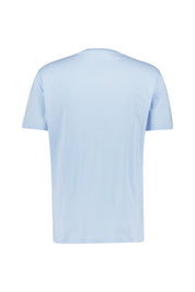 T-Shirt aus Baumwolle - 457-FRESH BLUE - Blau