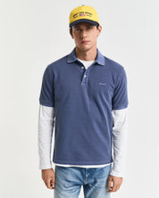 Poloshirt Regular Fit - 401-DUSTY NAVY - Blau