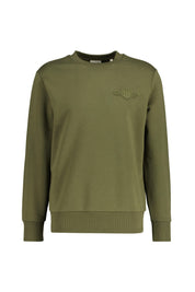 Sweatshirt aus Baumwolle - 303-MOSS GREEN - Grün