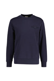 Sweatshirt aus Baumwolle - 433-EVENING BLUE - Blau