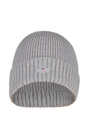 Strickmütze aus Baumwollmix - 93-GREY MELANGE - Grau