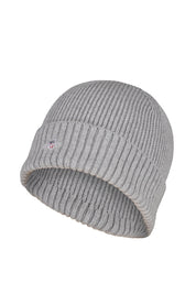 Strickmütze aus Baumwollmix - 93-GREY MELANGE - Grau