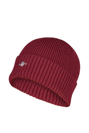 Strickmütze aus Baumwollmix - 604-PLUMPED RED - Rot