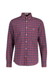 Hemd Regular Fit aus Popeline - 604-PLUMPED RED - Rot