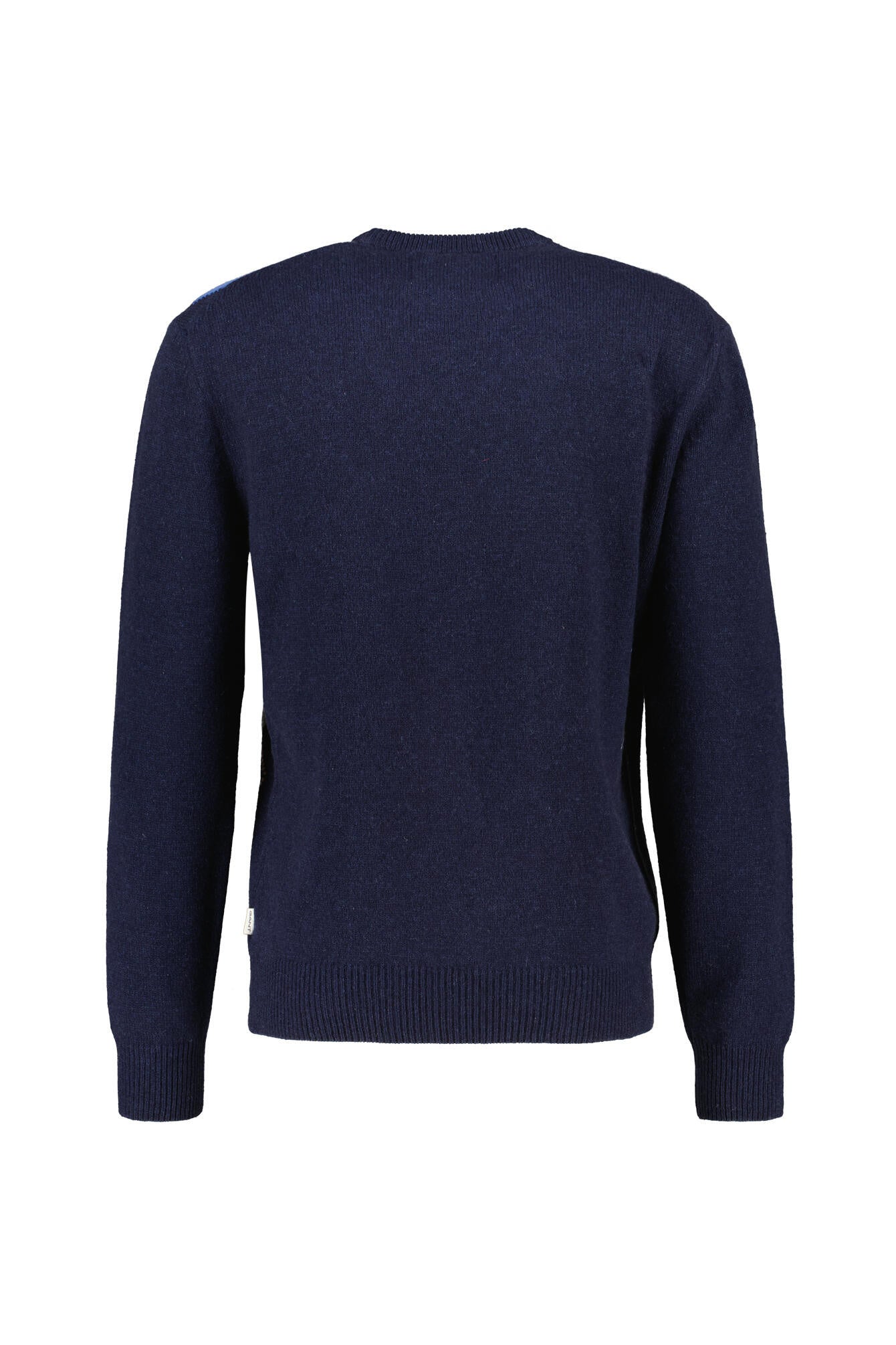 Strickpullover ARGYLE aus Wollmix - 480-DARK NAVY MELANGE - Blau