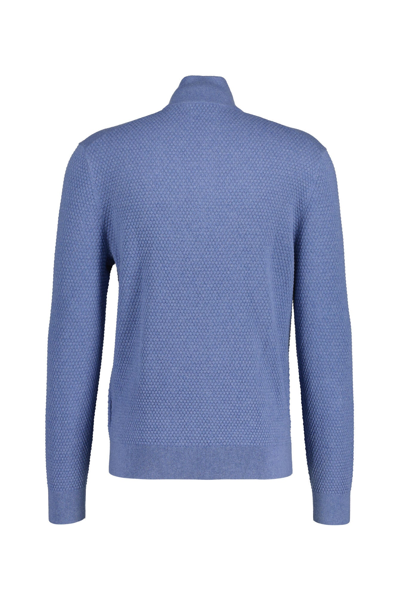 Strickpullover aus Baumwollmix - 906-DENIM BLUE MELANGE - Blau