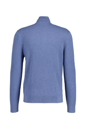 Strickpullover aus Baumwollmix - 906-DENIM BLUE MELANGE - Blau