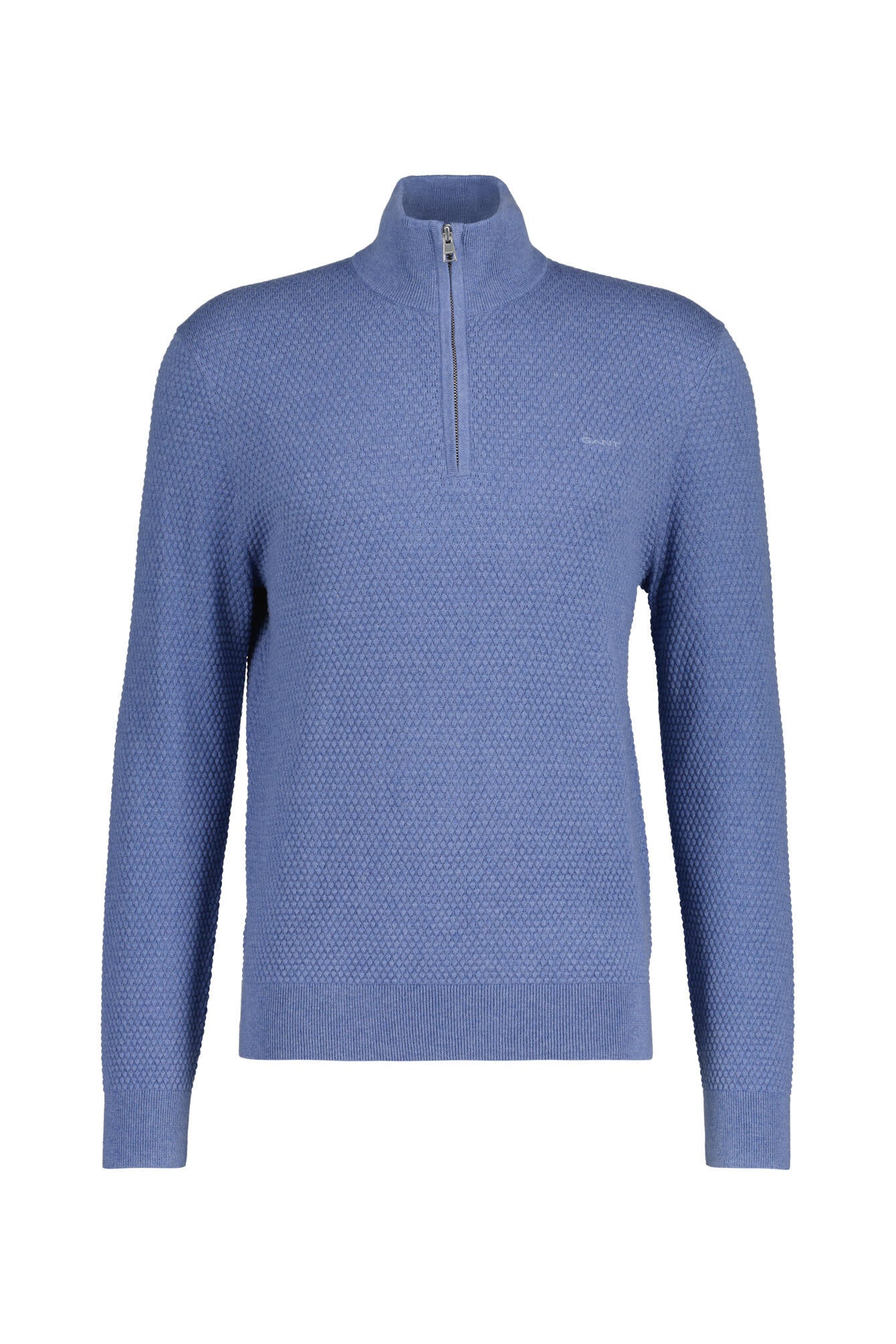 Strickpullover aus Baumwollmix - 906-DENIM BLUE MELANGE - Blau