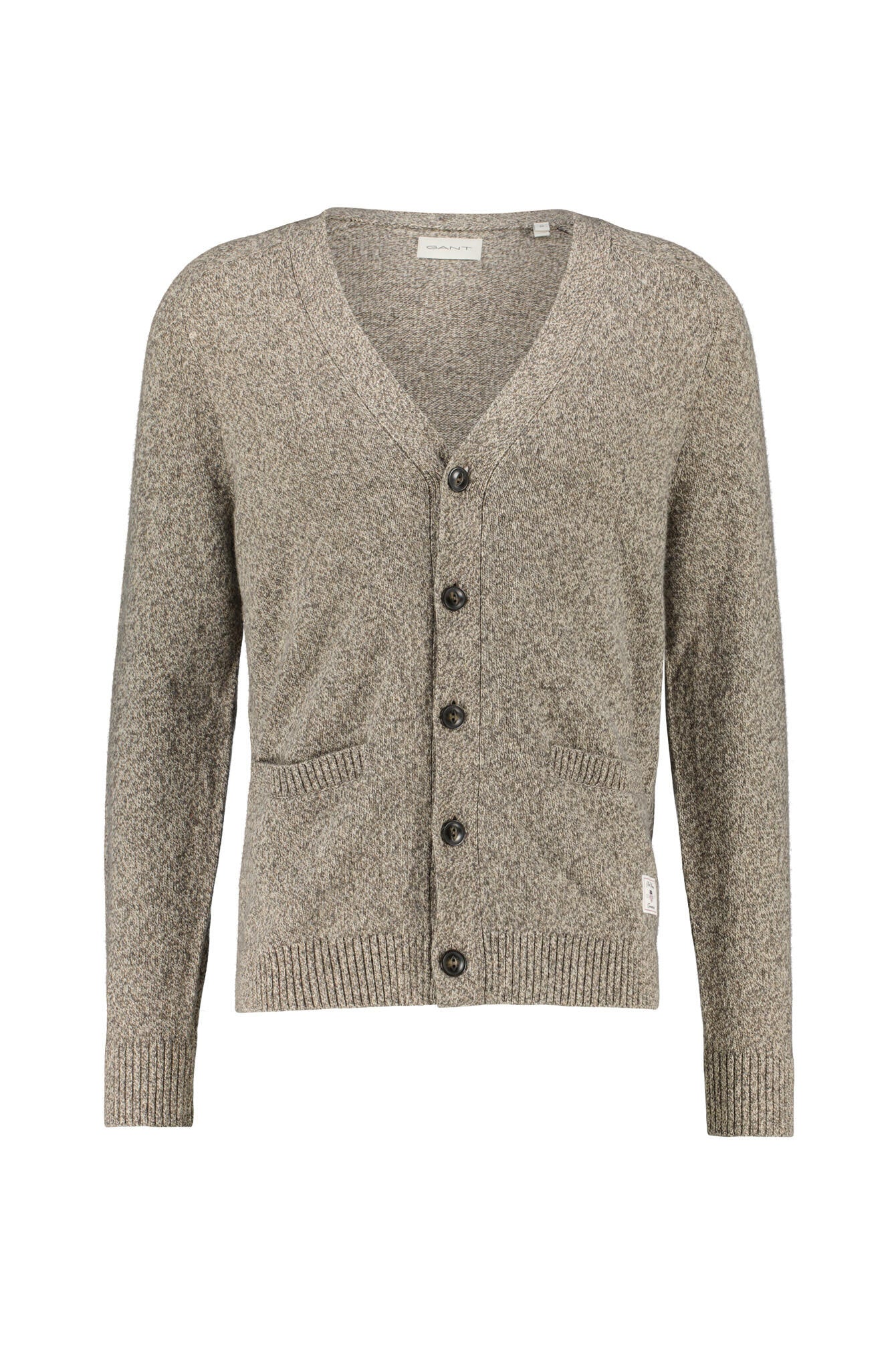 Strickcardigan aus Wollmix - 281-BROWN MELANGE - Braun