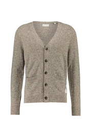 Strickcardigan aus Wollmix - 281-BROWN MELANGE - Braun