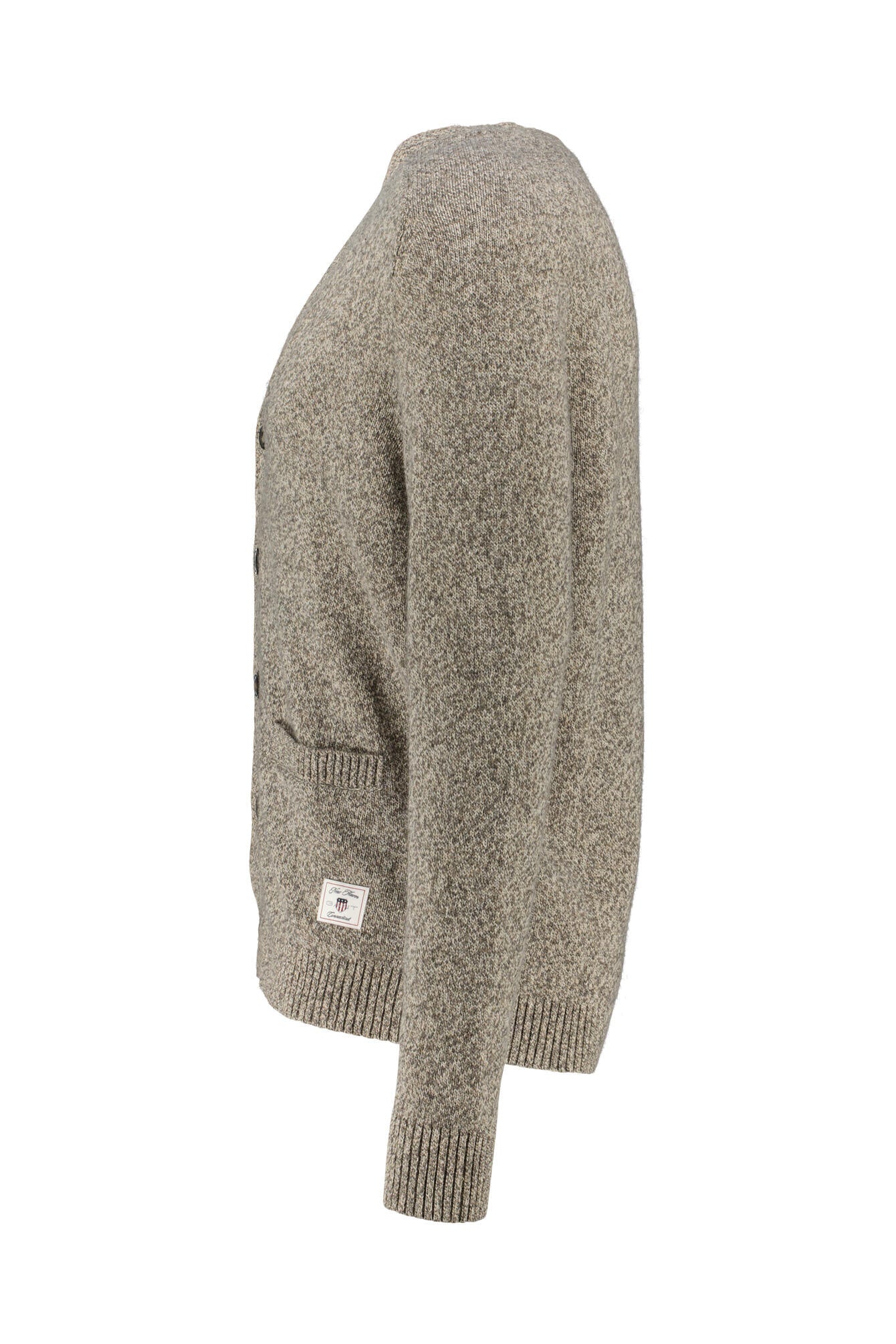 Strickcardigan aus Wollmix - 281-BROWN MELANGE - Braun