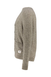 Strickcardigan aus Wollmix - 281-BROWN MELANGE - Braun