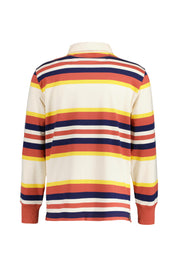 Sweatshirt mit Polokragen - 623-MODERN RUST - Creme