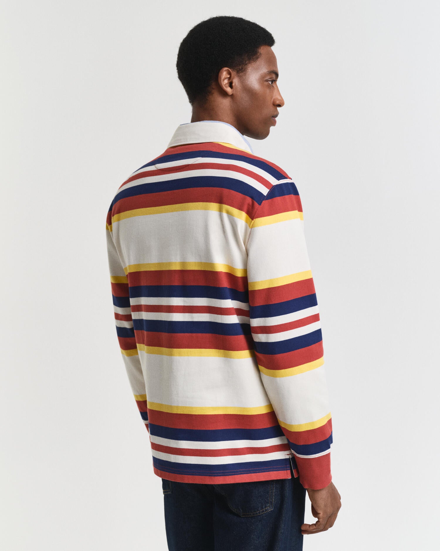 Sweatshirt mit Polokragen - 623-MODERN RUST - Creme