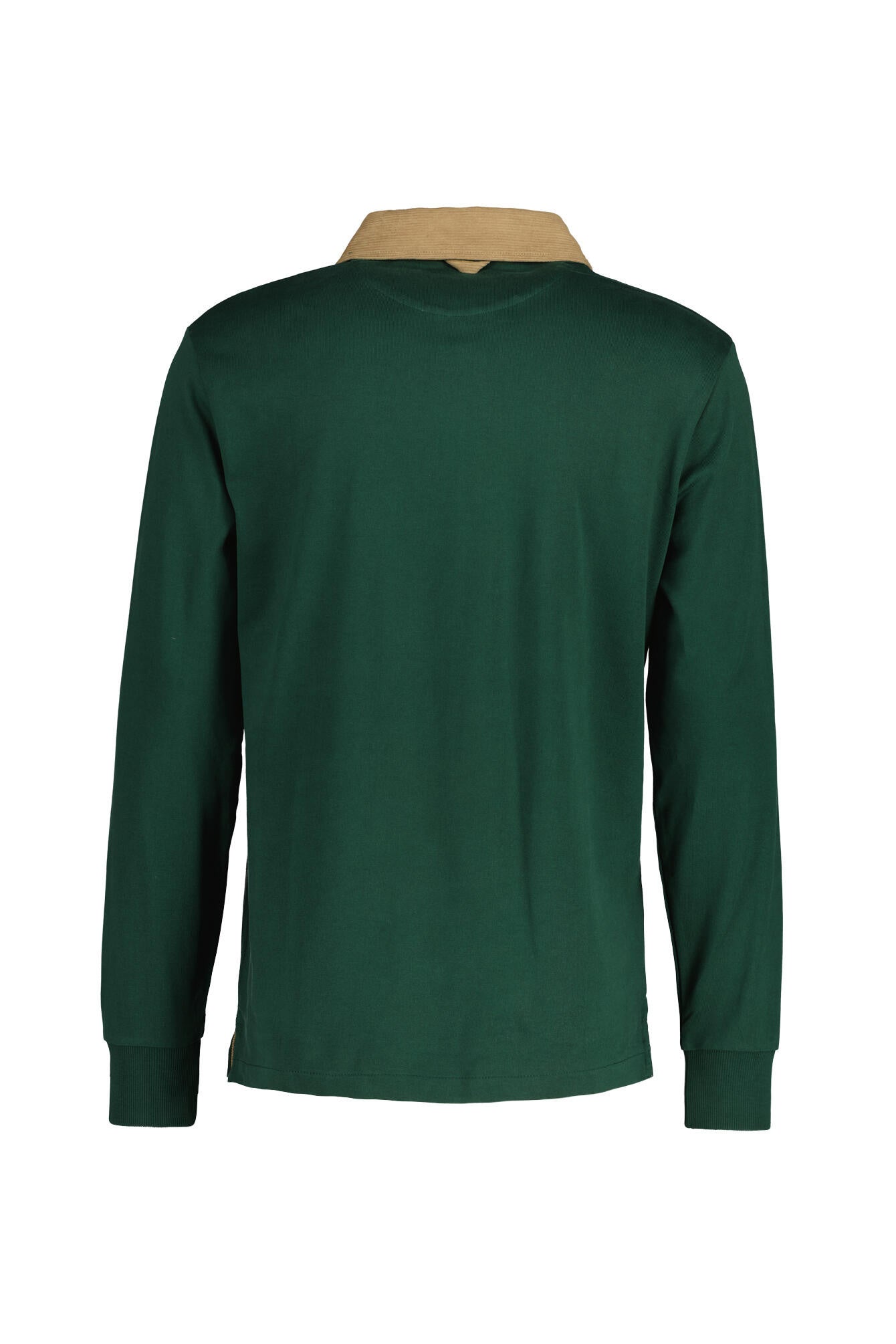 Rugbyshirt mit Cord-Kragen - 374-TARTAN GREEN - Grün