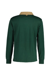 Rugbyshirt mit Cord-Kragen - 374-TARTAN GREEN - Grün