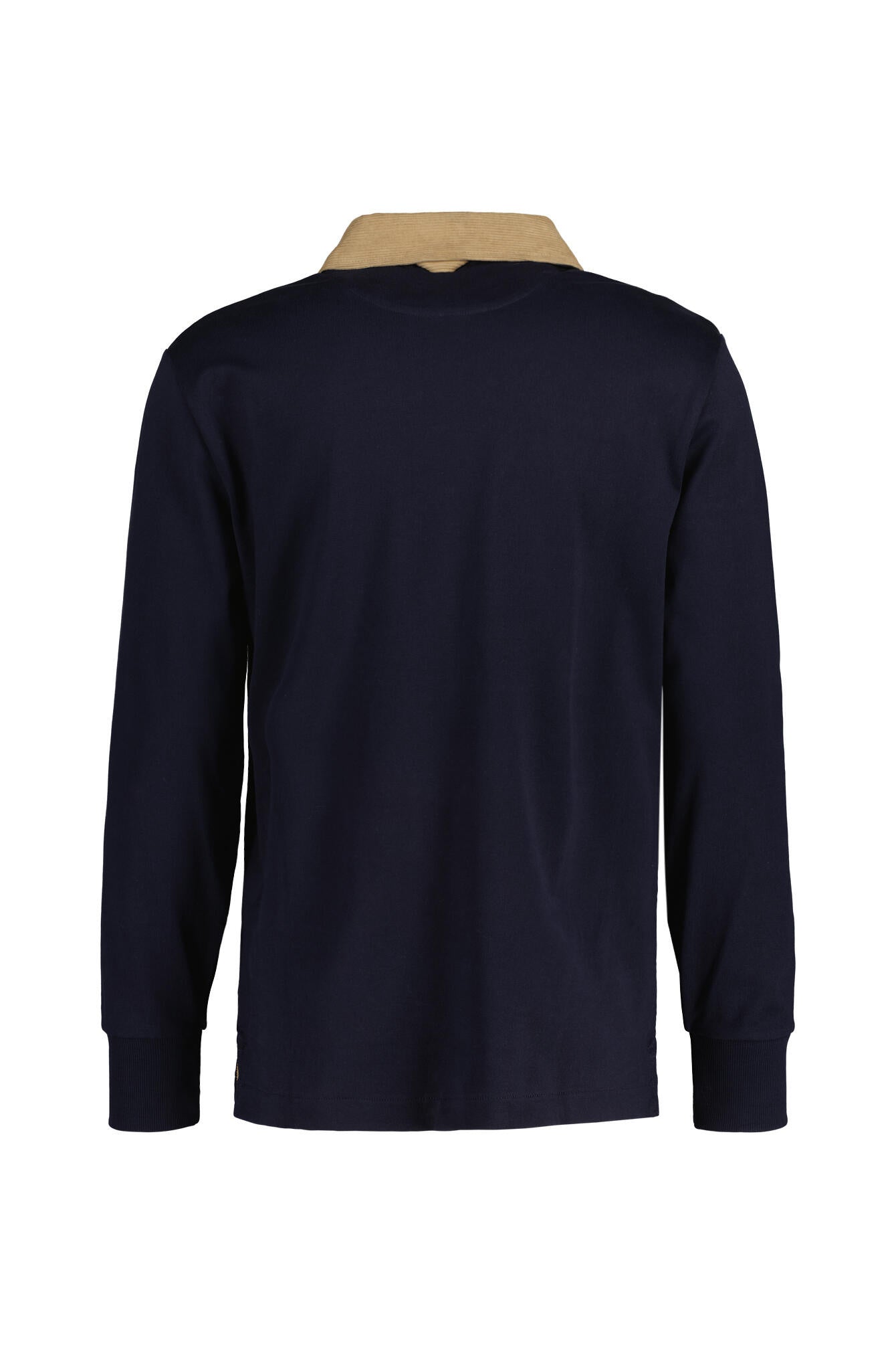 Rugbyshirt mit Cord-Kragen - 433-EVENING BLUE - Blau