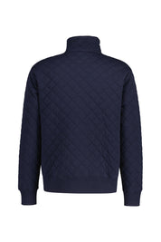Sweatshirt mit Troyerkragen - 433-EVENING BLUE - Blau