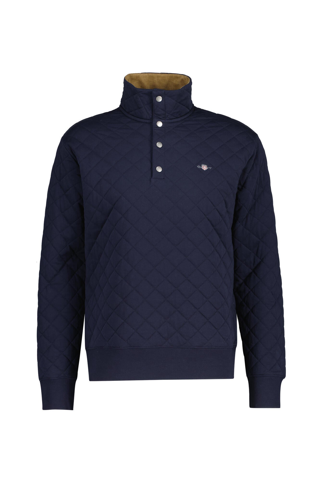 Sweatshirt mit Troyerkragen - 433-EVENING BLUE - Blau