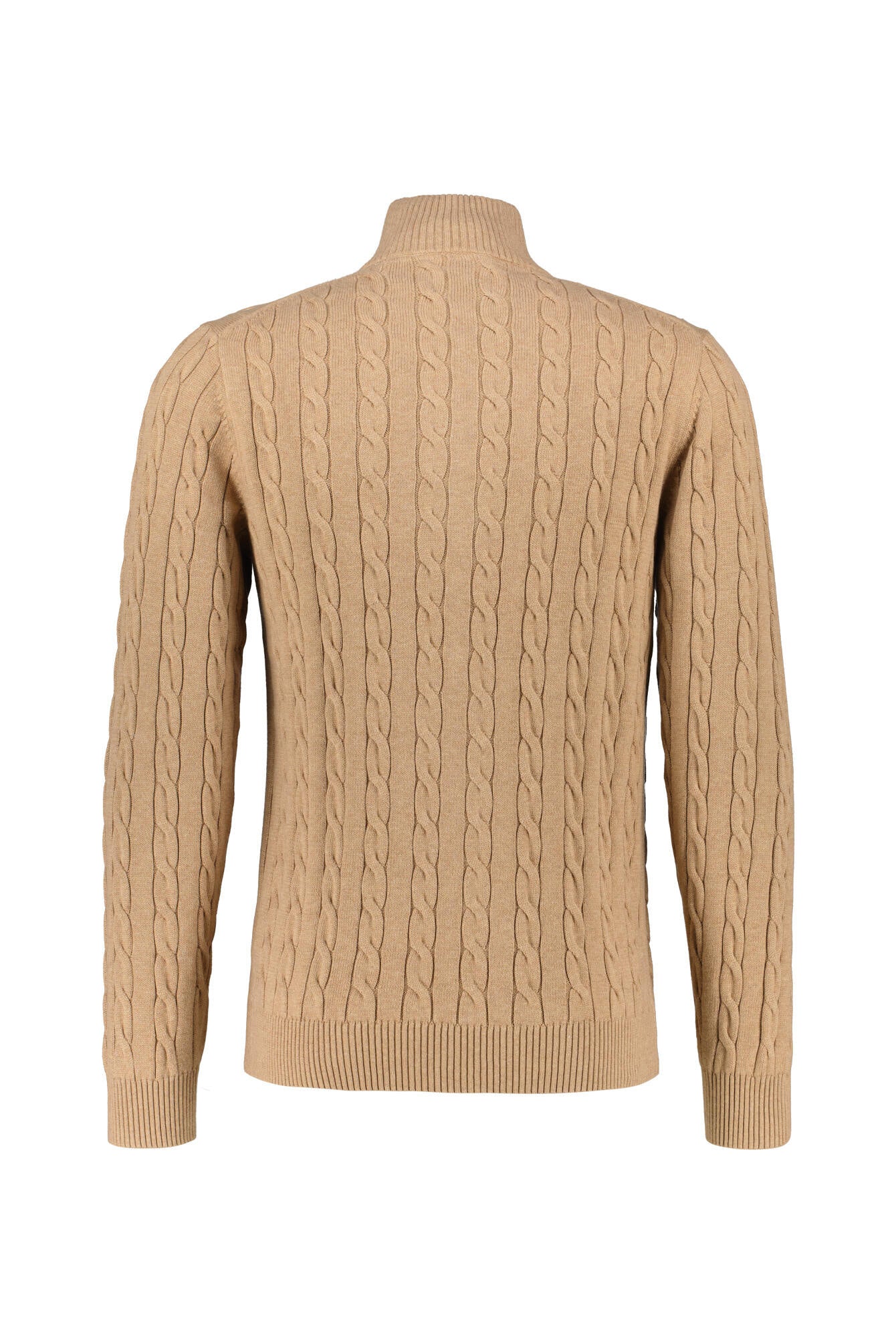 Strickjacke - 295-DK. SAND MELANGE - Braun