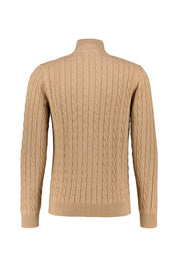 Strickjacke - 295-DK. SAND MELANGE - Braun