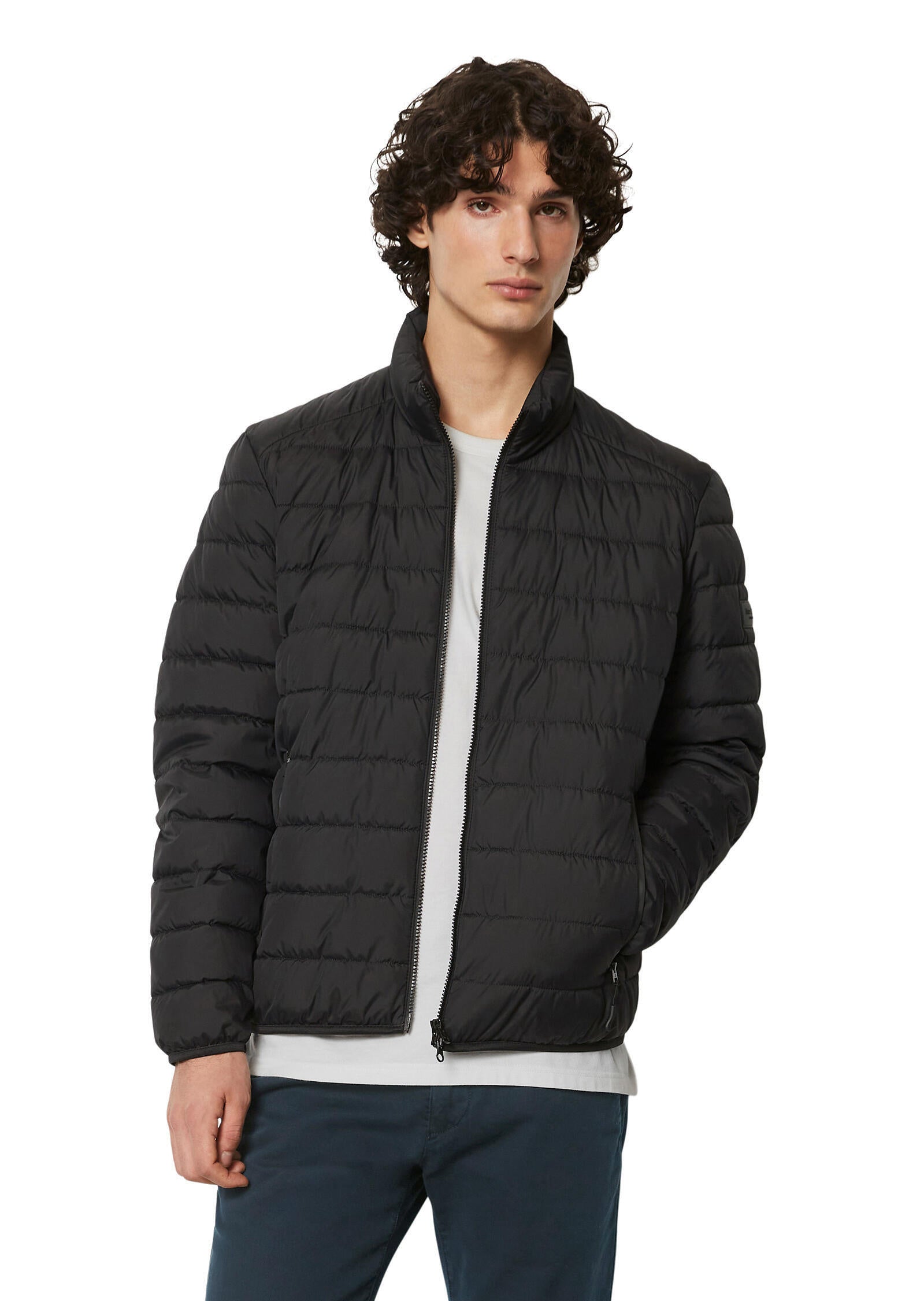 Steppjacke mit Stehkragen - 990-black - Schwarz