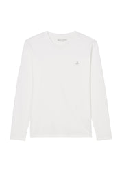 Langarmshirt aus Baumwolle - 100-white - Weiß