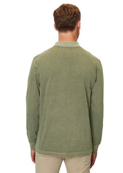 Sweatshirt mit Polokragen - 465-olive - Grün