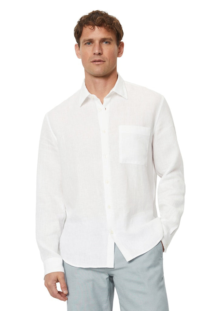 Leinenhemd Regular Fit - 100-white - Weiß