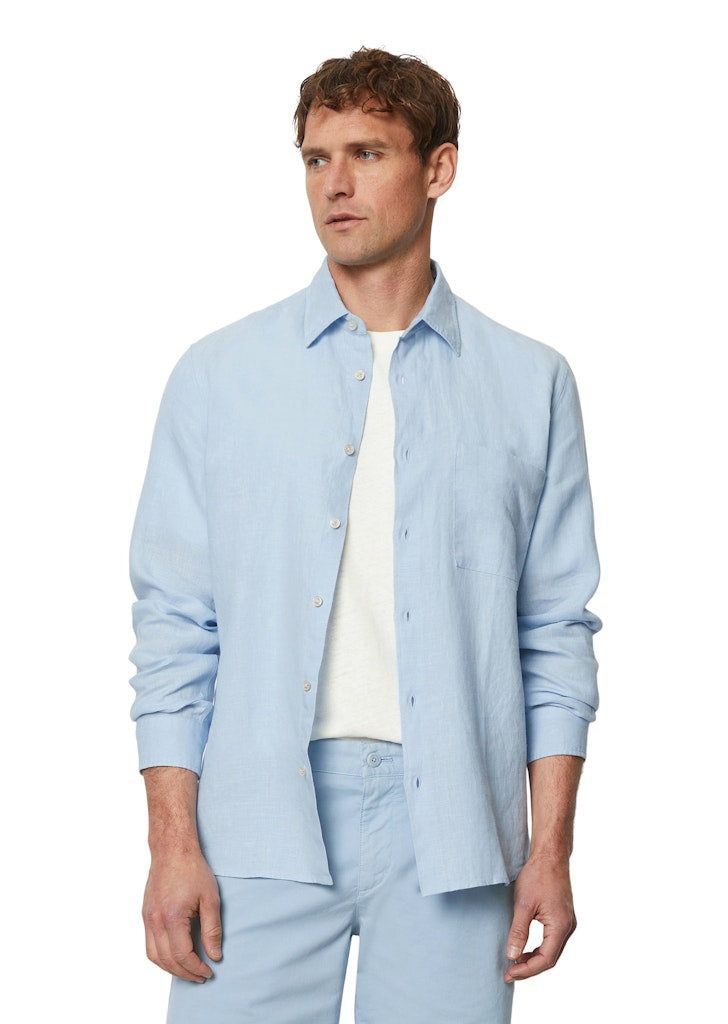 Leinenhemd Regular Fit - 826-homestead blue - Blau