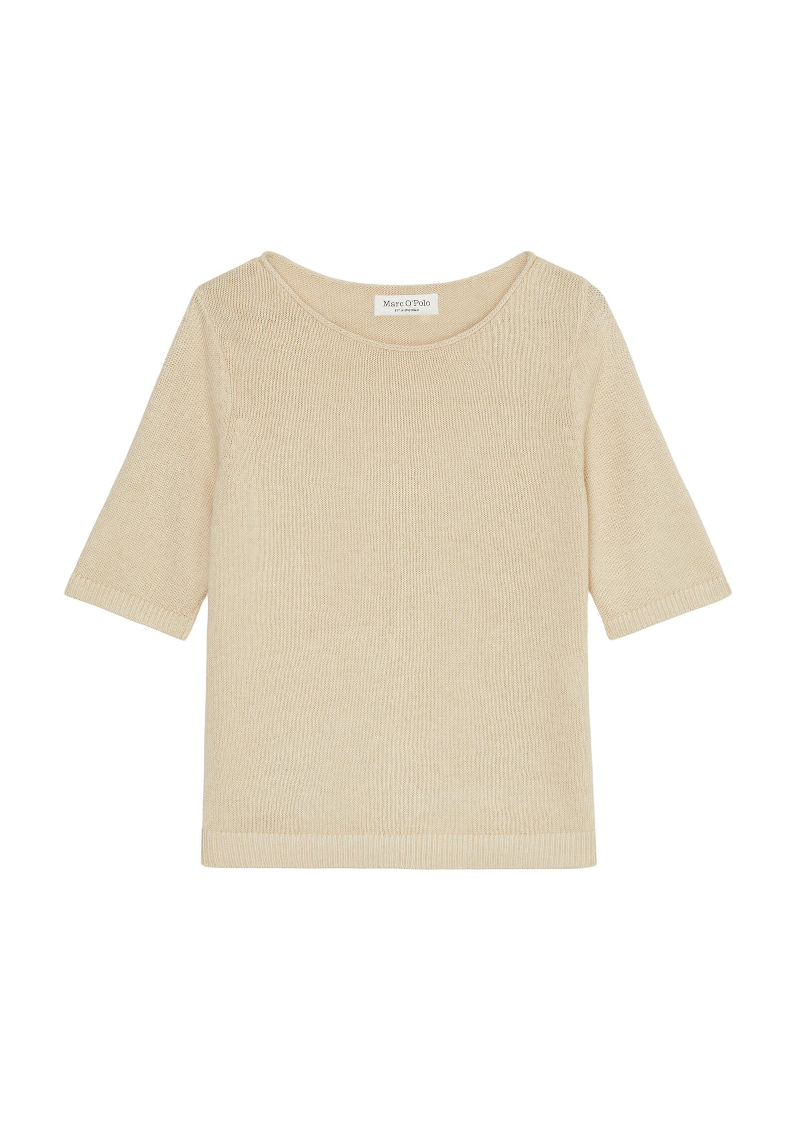 Strickpullover mit Halbarm - 756-dusty field - Beige