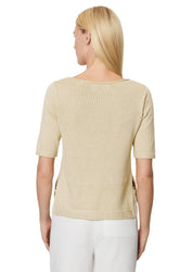 Strickpullover mit Halbarm - 756-dusty field - Beige