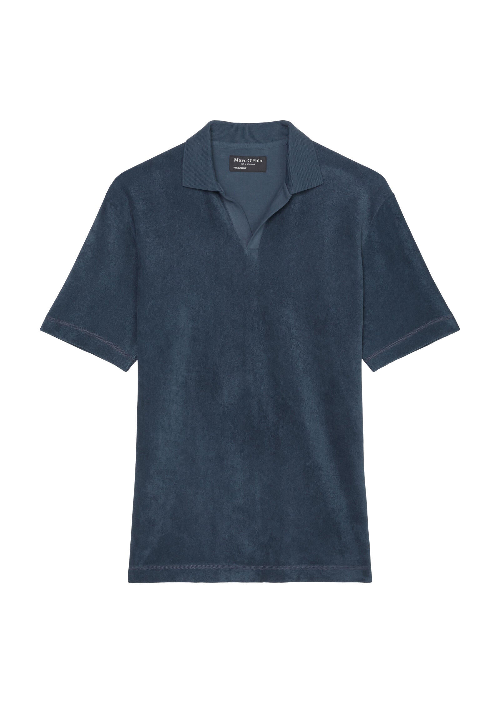 Poloshirt aus Frottee - 849-moon stone - Blau