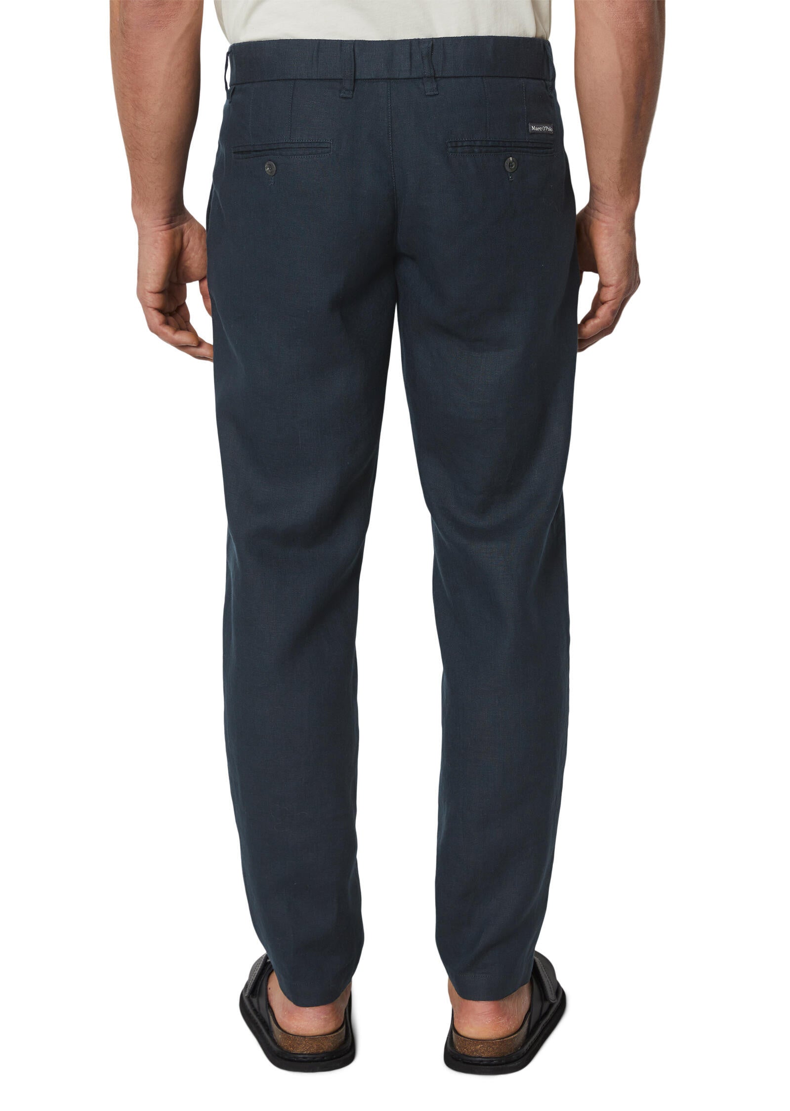 Leinenhose Tapered Fit - 898-dark navy - Blau