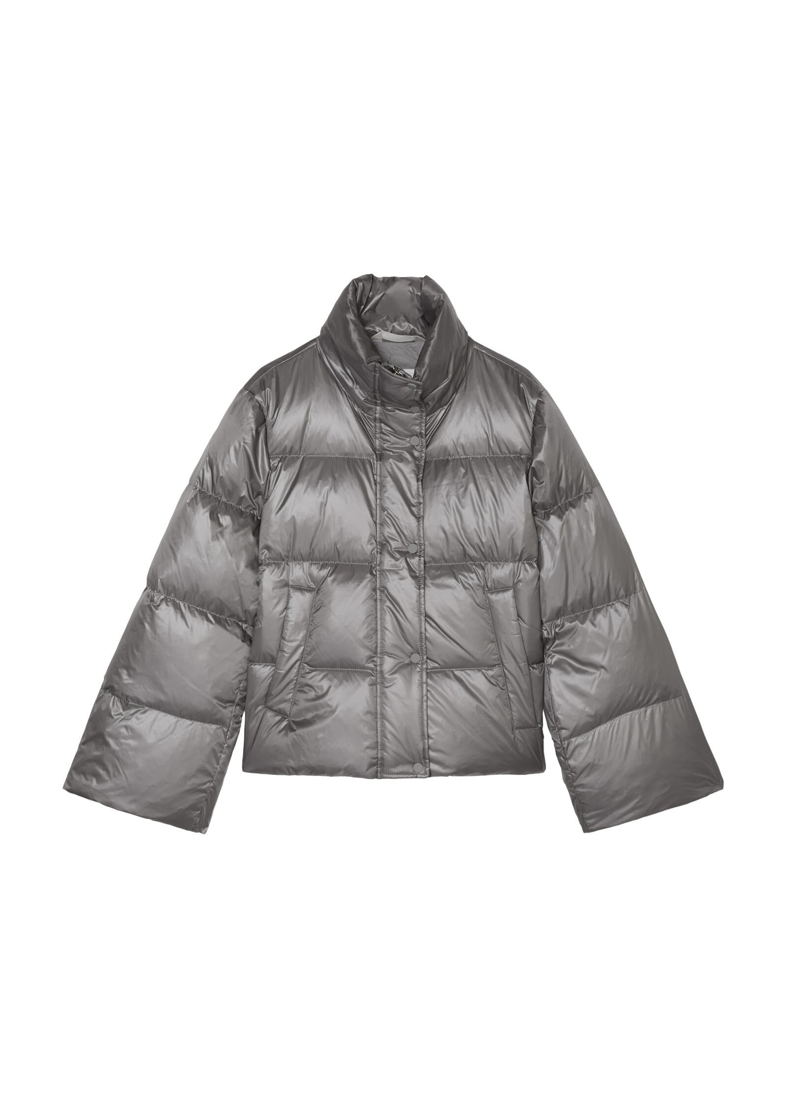 Daunenjacke mit Stehkragen - 912-basalt grey - Grau